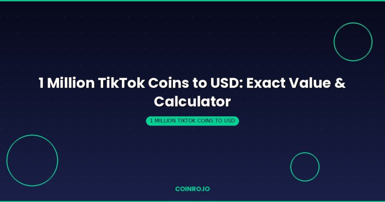 1 million TikTok Coins to USD conversion calculator