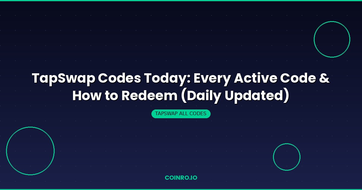 TapSwap all active codes today daily updated list