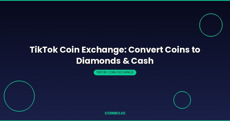 TikTok coin exchange converting coins to diamonds and cash