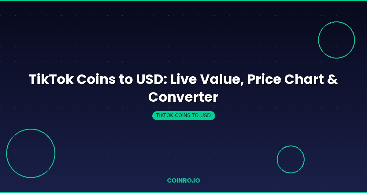 TikTok coins to USD conversion calculator