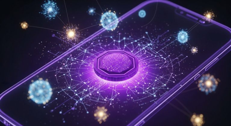 JioCoin reward token concept on a blockchain network with rupee accents